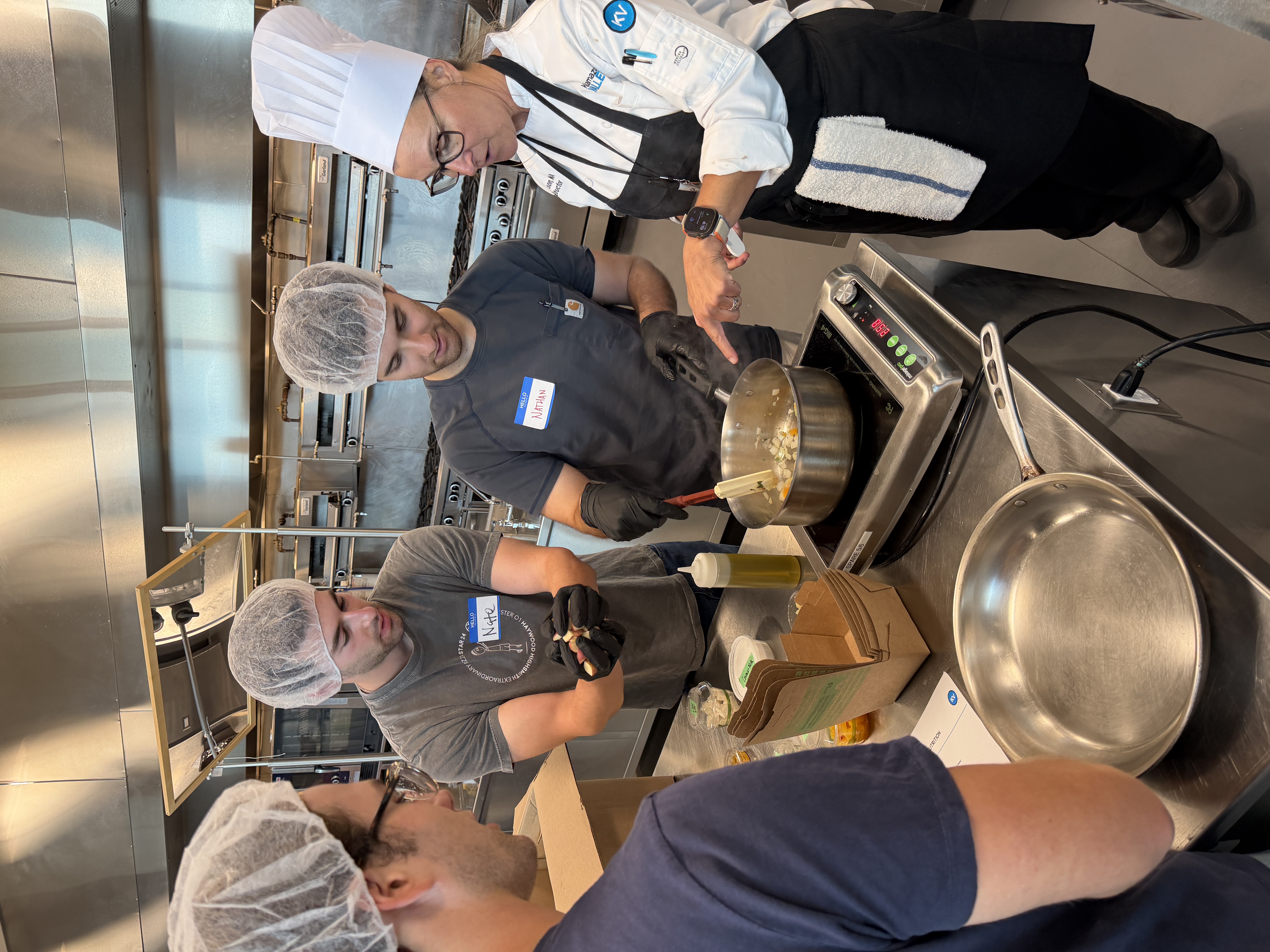 First-year medical students learn about the importance of nutrition in improving health outcomes during culinary medicine event at KVCC