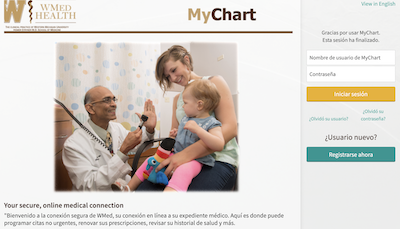 MyChart Spanish landing page
