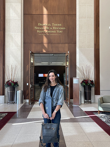 Kristin Alyousif, MLIS, assistant professor in the Department of the Medical Library, at the LDS Church History Library in Utah