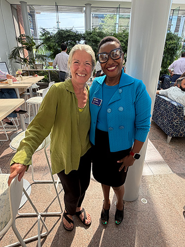 Cathy Kothari, PhD, and Grace Lubwama, PhD, president and CEO of the Kalamazoo Community Foundation