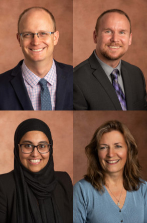 Clockwise: Brett Jagger, MD, PhD; Peter Pioli, PhD; Ramona Wallace, DO; Sonia Shariff, MD;