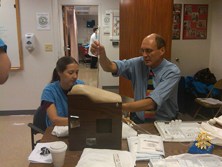 Mark Loehrke, MD, at a procedure day in 2010