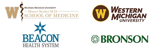WMed, WMU, Beacon Health System, and Bronson Healthcare Logos