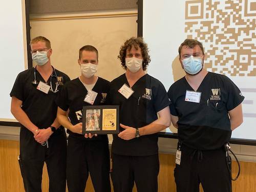Four emergency medicine residents won SimWars in October 2021.